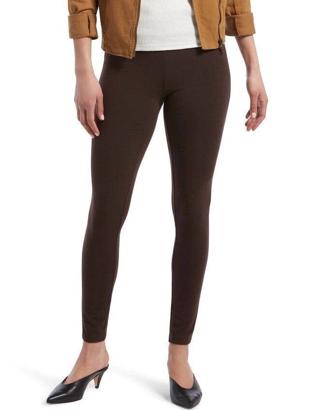 Women'S Wide Waistband Blackout Cotton Leggings in Espresso, Espresso / Brown, hi-res image number 0