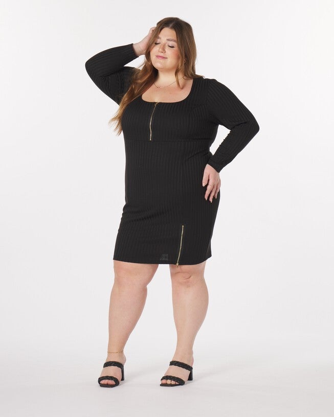 Liz Mini Dress, Black / Black, alternate image number 1