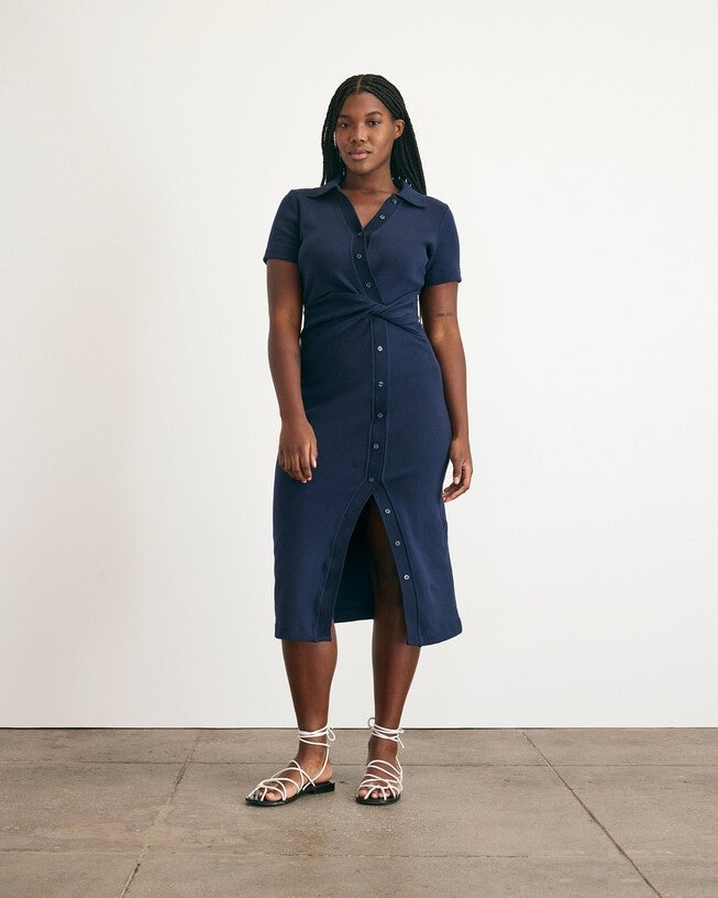 Short Sleeve Ellicot Dress, Maritime Blue / Navy, hi-res image number null