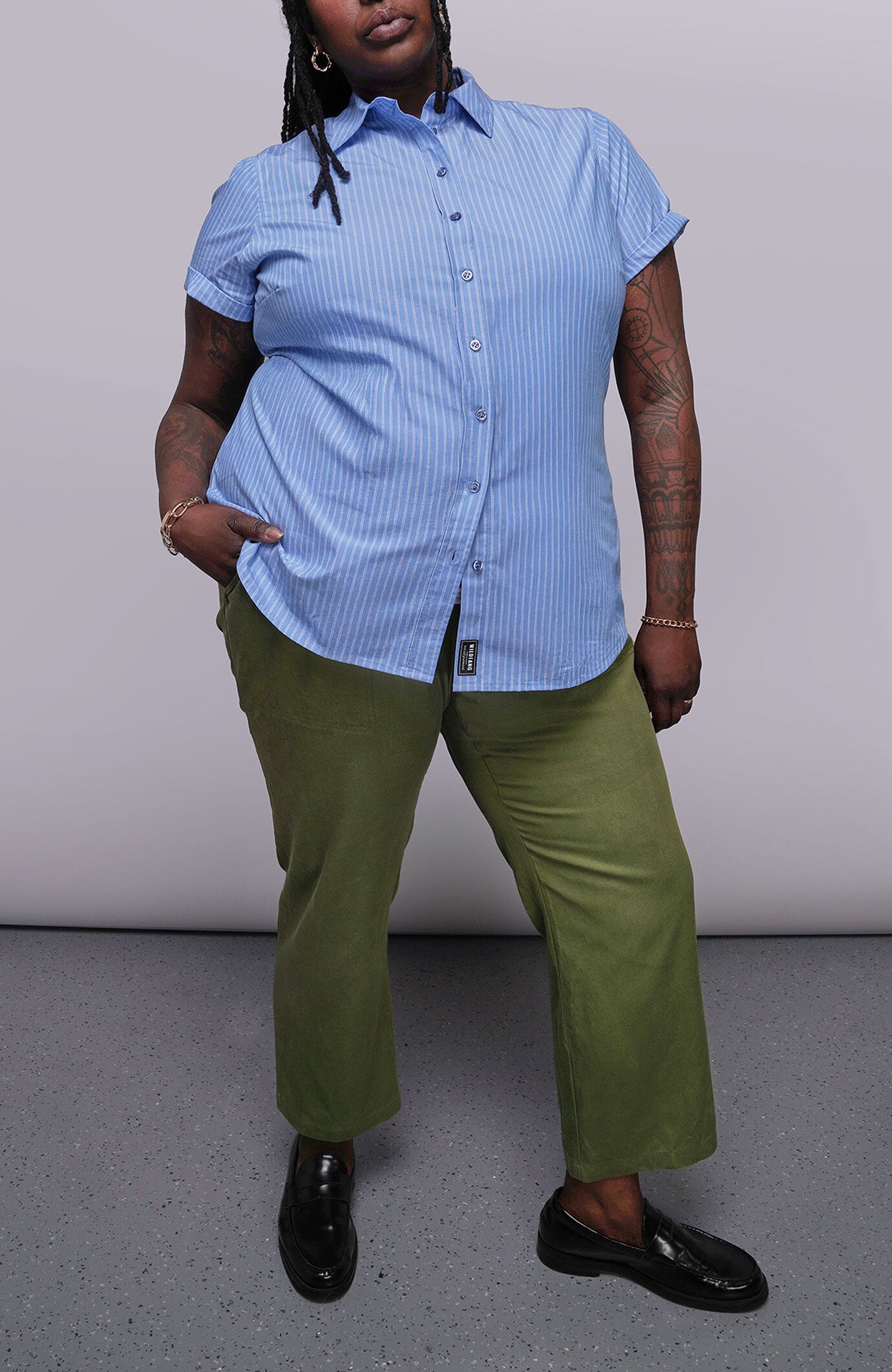 The Essential Button Up, BLUE SKYWHITE / Cornflower Blue, hi-res image number 0