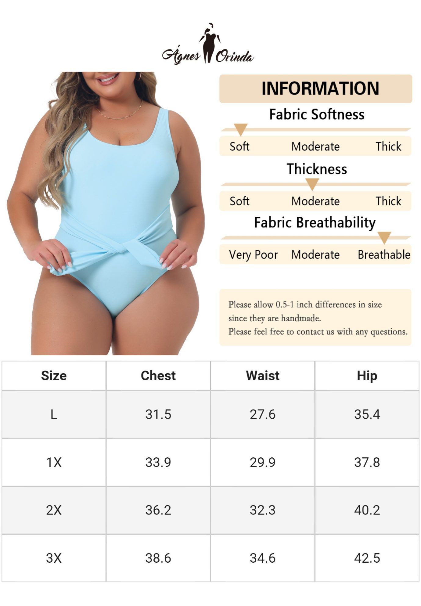 Bikini Swimsuit Flattering High Waisted, Blue / Dusty Blue, alternate image number 4