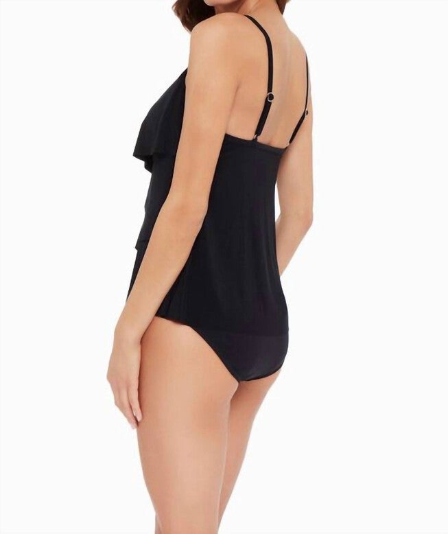 CHLOE LAYERED TANKINI TOP, Black / Black, alternate image number null
