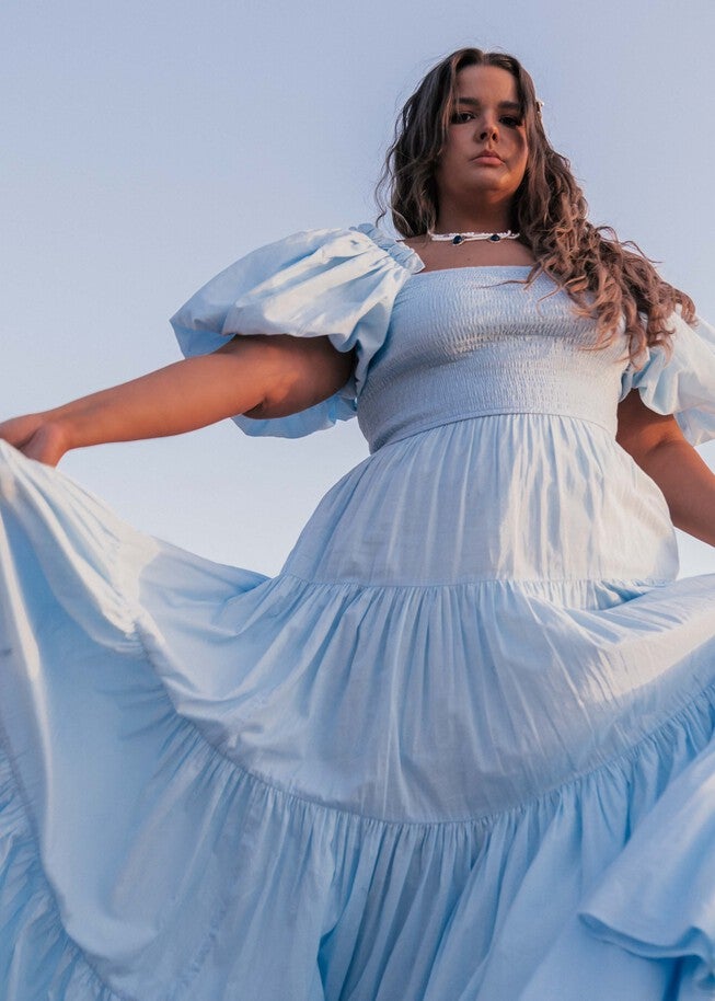 Luna Dress, Light Blue / Light Blue, alternate image number 2