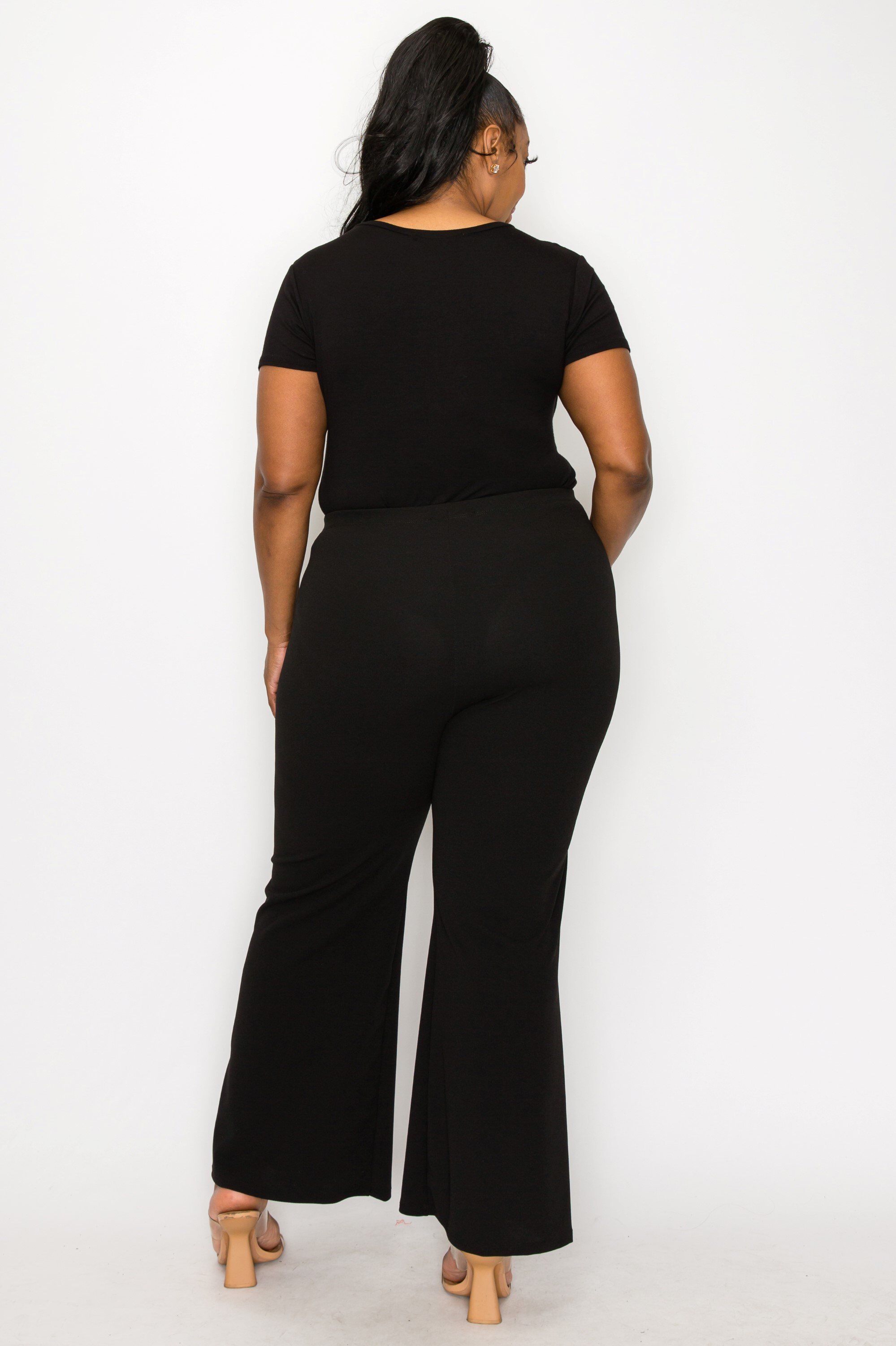 BLAKE PINTUCK PANTS, Black / Black, alternate image number 1