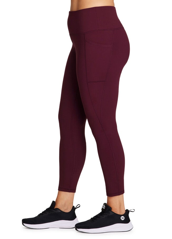 Plus Super Soft Ultra Hold Legging, Burgundy / Burgundy, alternate image number 4