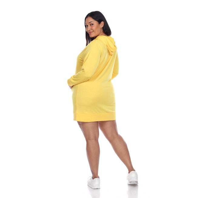 Hoodie Sweatshirt Dress, Yellow / Yellow, alternate image number null