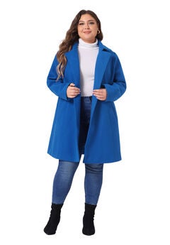 WINTER NOTCHED LAPEL SINGLE BREASTED LONG COAT