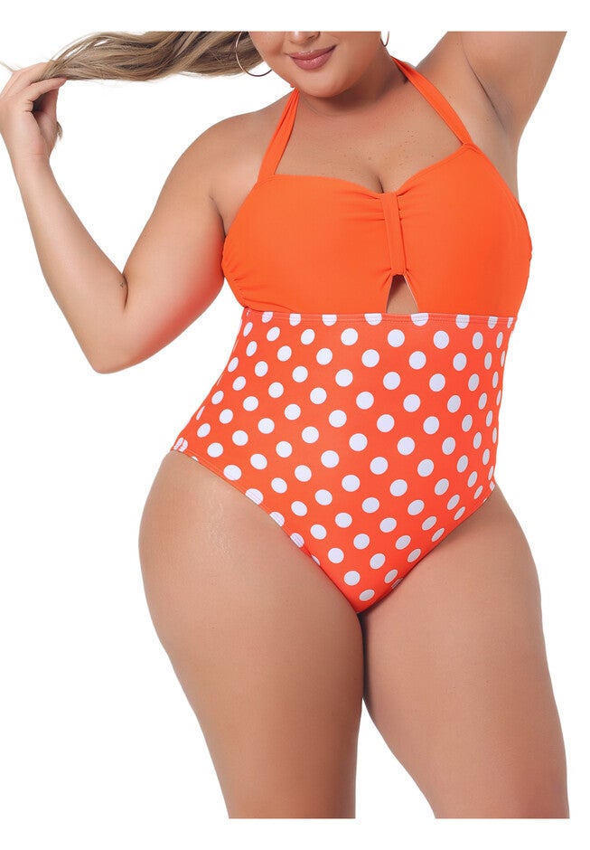 Summer Swimsuit Cutout Swimwear, Orange / Orange, alternate image number 2