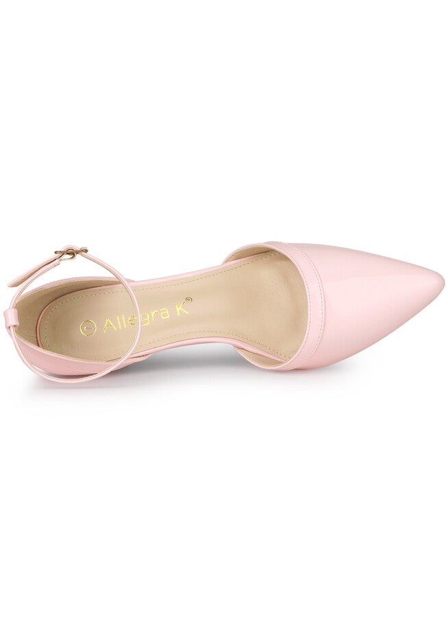 Pointed Toe Stiletto High Heel Pumps Evening Dress Shoes, Pink / Pink, alternate image number 3