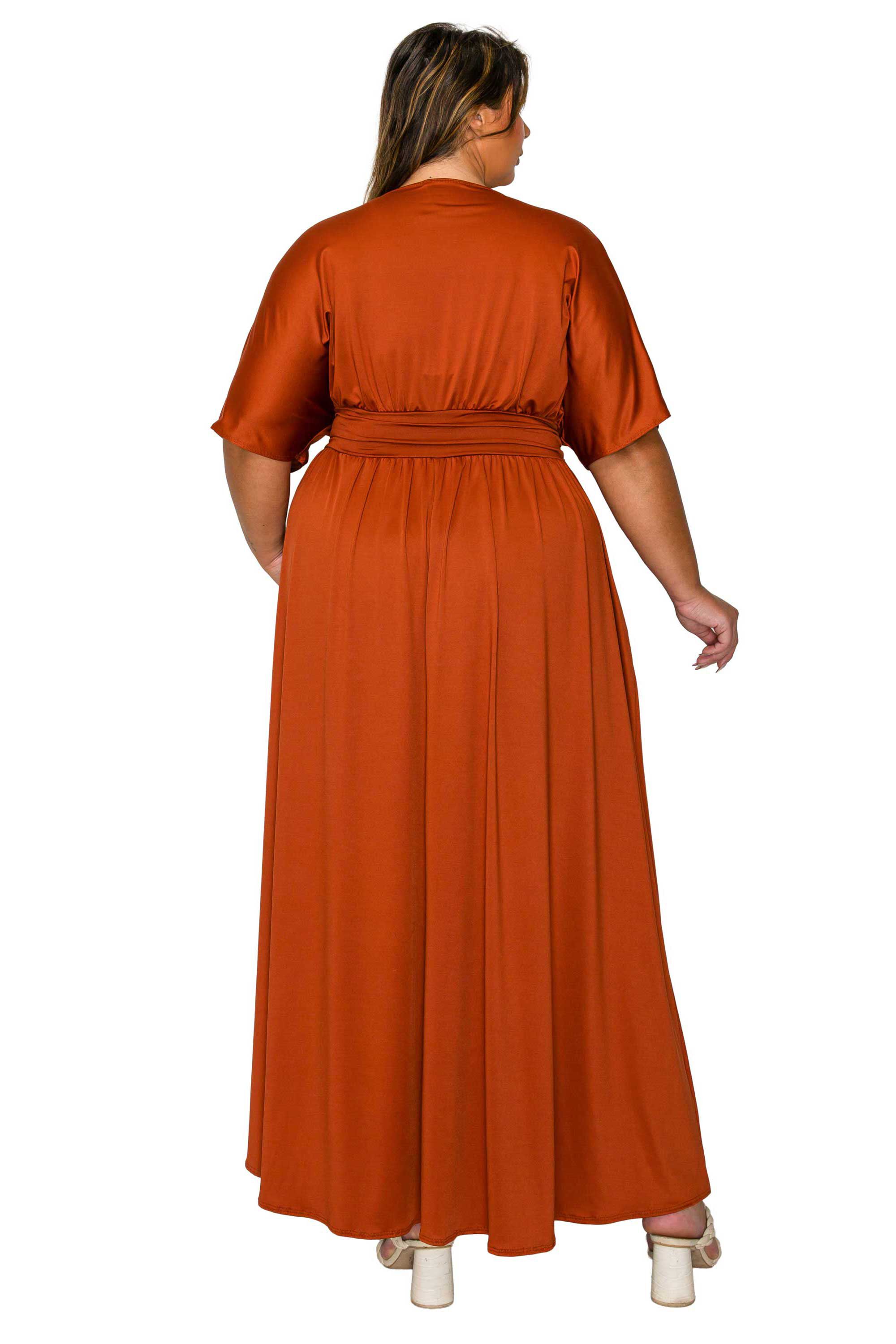Raffi Pocket Empire Waist Maxi Dress, Rust / Rust, alternate image number 2