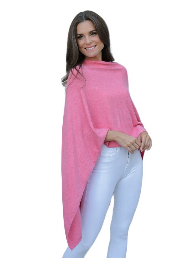 Francoise Travel Poncho, Pink / Pink, alternate image number 3