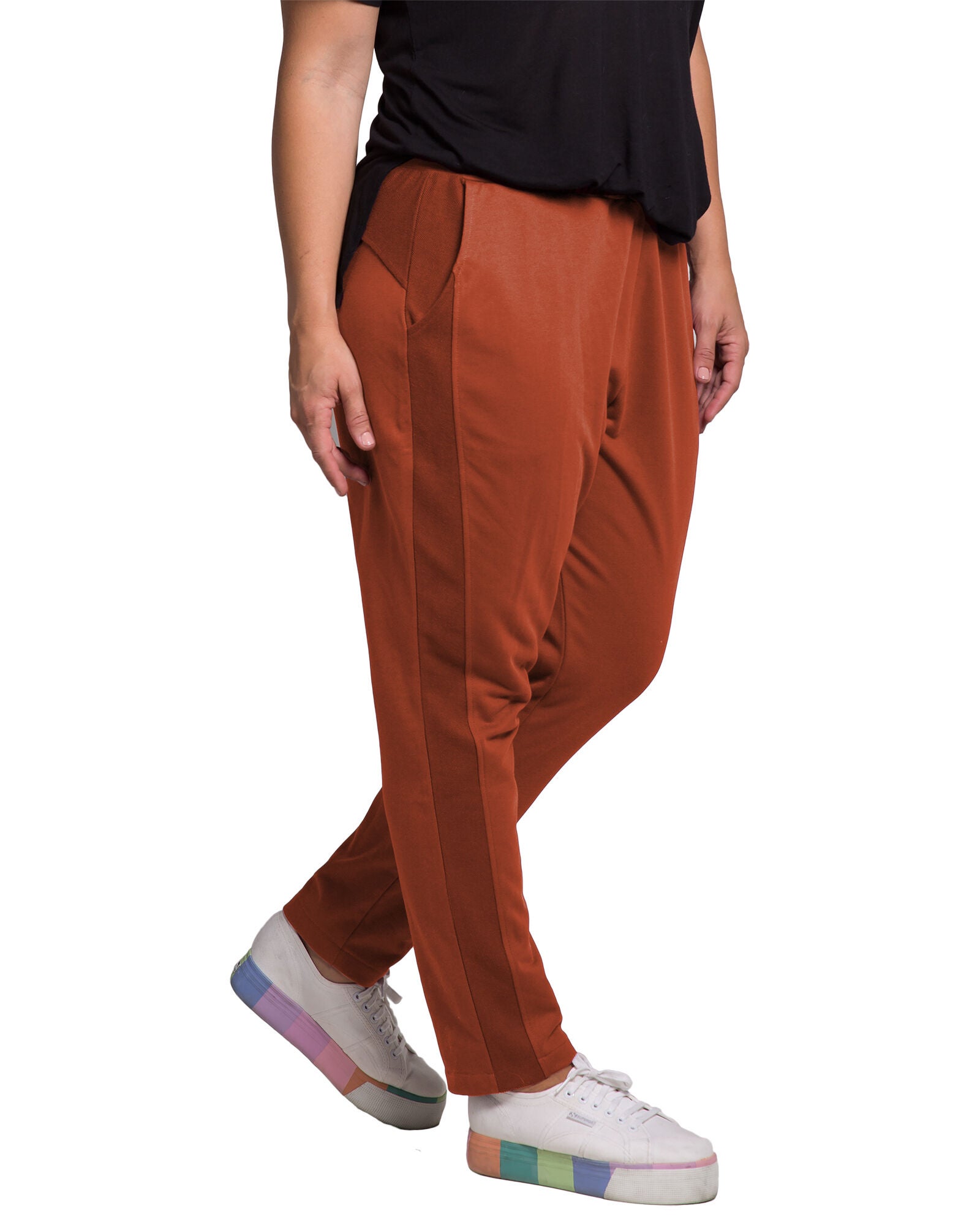 Standards & Practices French Terry Reverse Side Panel Joggers, PAPRIKA / Brown, hi-res image number 0