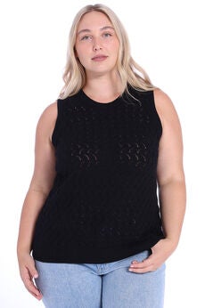 Cotton Cashmere Pointelle Tank
