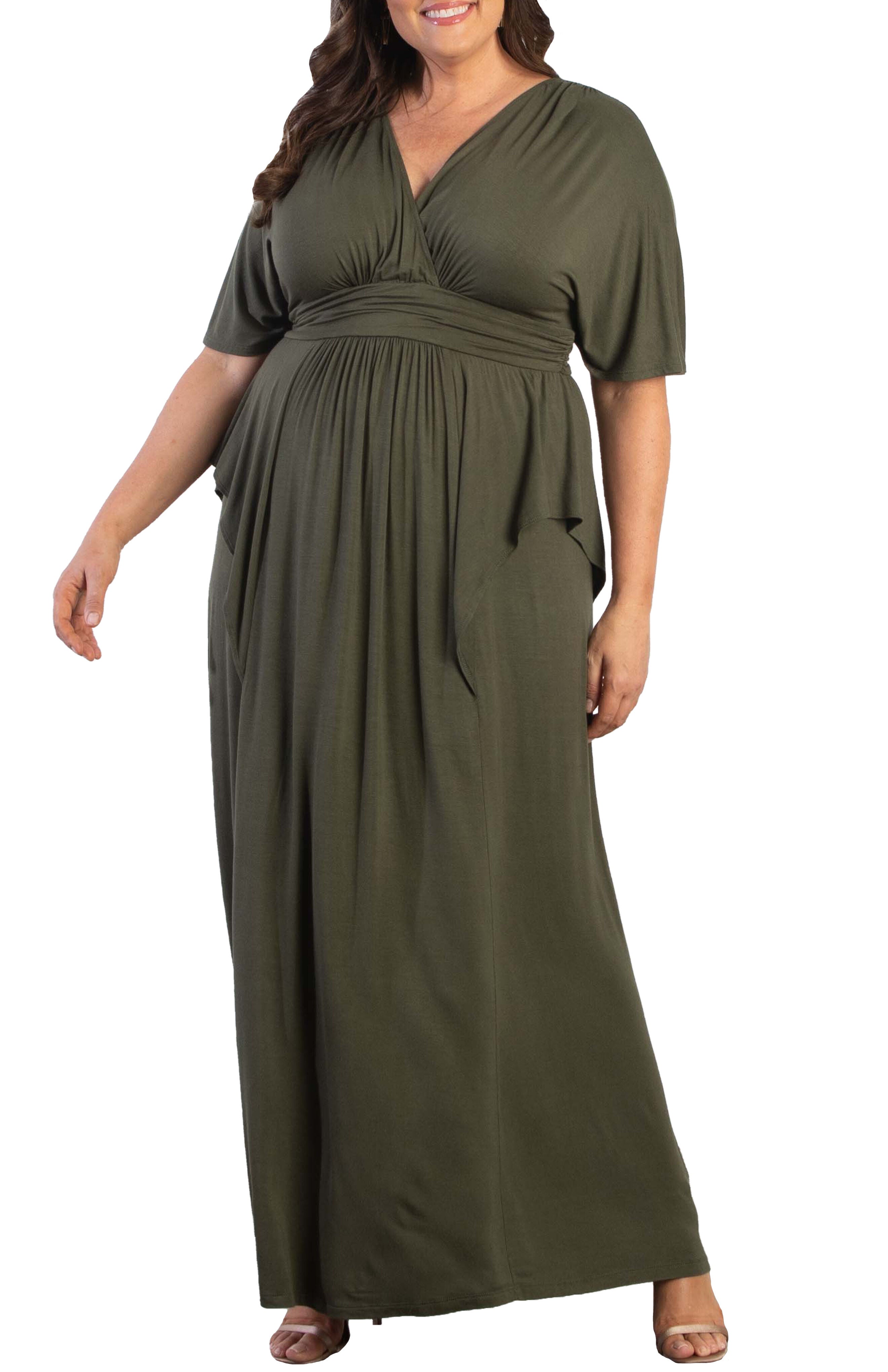 Indie Flair Maxi Dress, OLIVE / Olive Green, alternate image number 2
