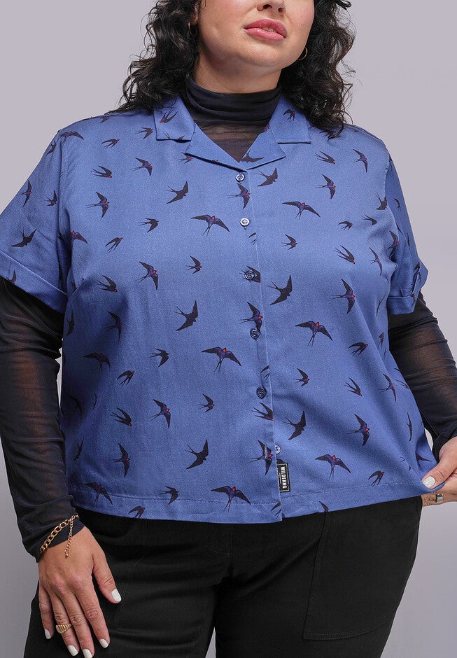 The Everyday Camp Button Up, SWIFT OXFORD BLUE / Dusty Blue, hi-res image number 0