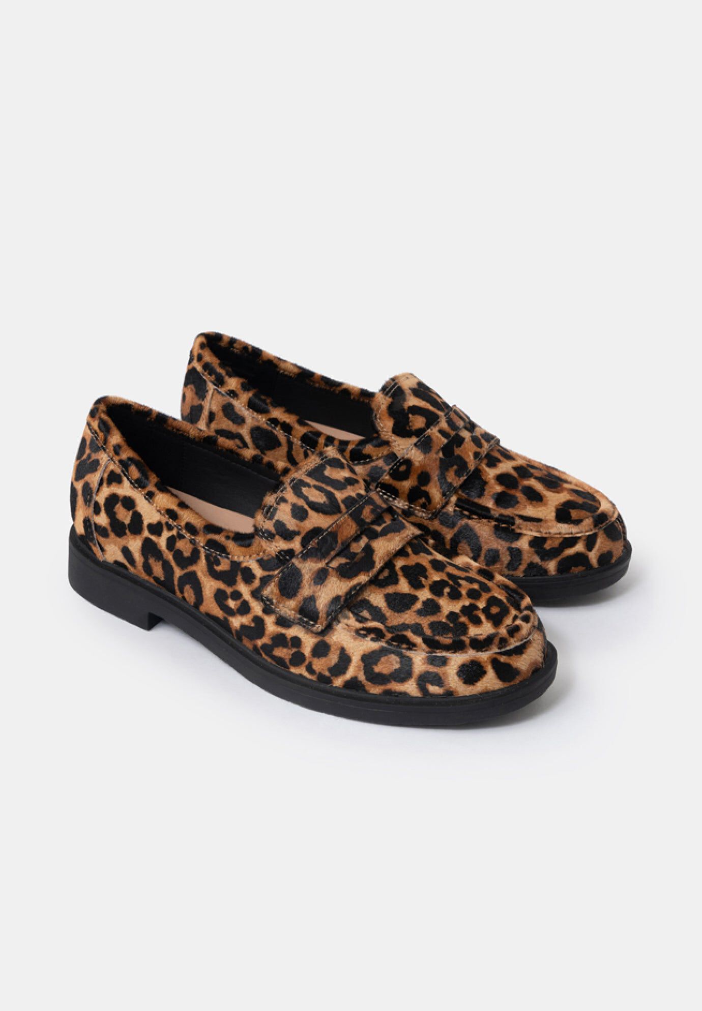 Reese Low Heel Classic Loafers, Leopard Print / see-description, alternate image number 1