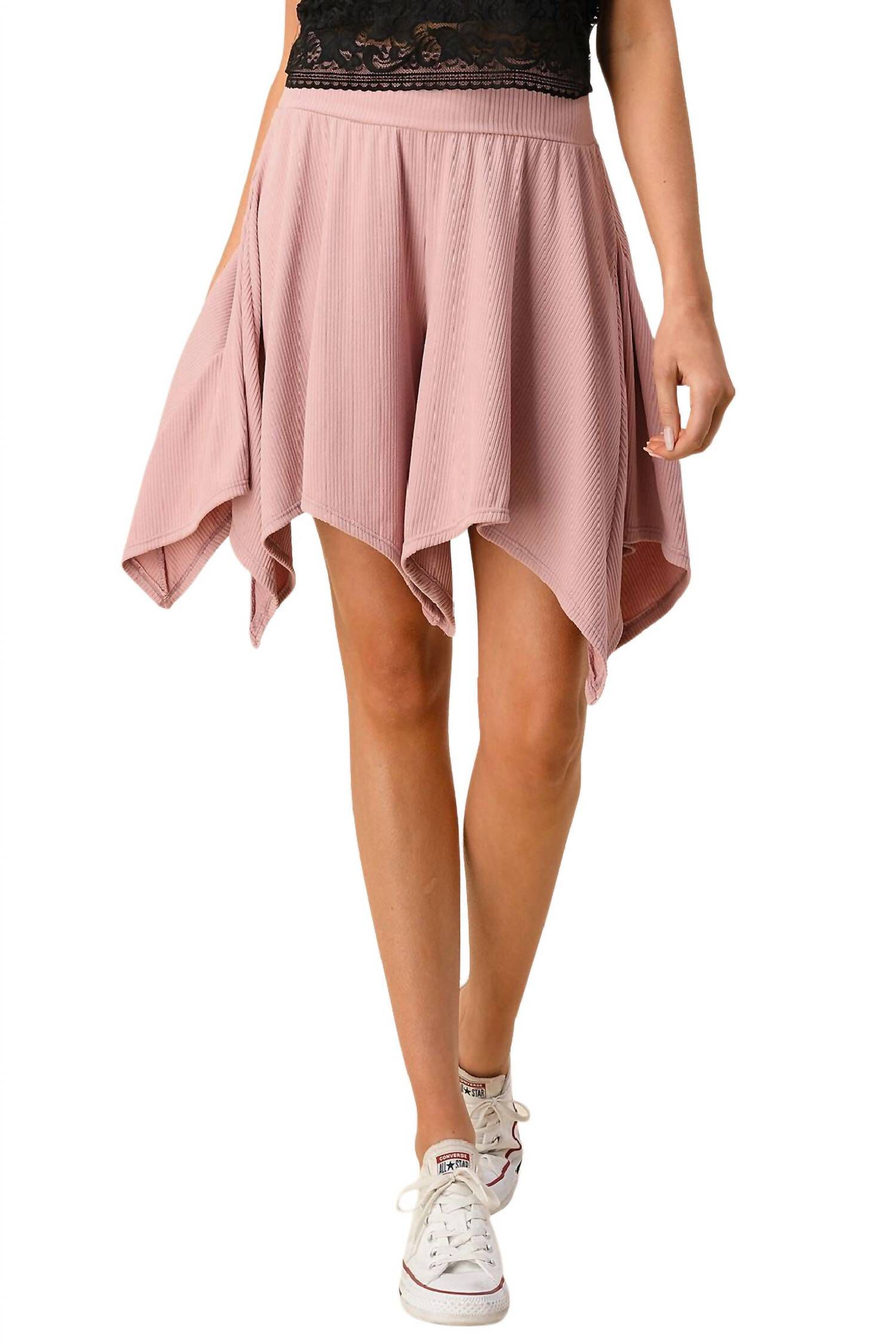 Women'S Flowy Asymmetrical Shorts In Mauve, Mauve / Pink, hi-res image number 0