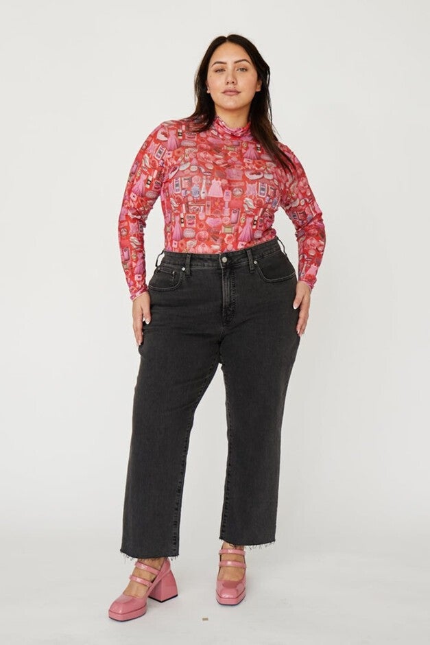 LILLIAN TURTLENECK, PINK THINGS / Pink, alternate image number 1