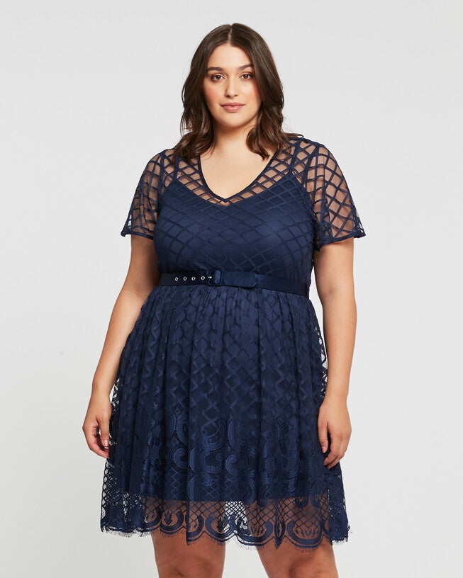 Catalina Navy Lace Dress, , alternate image number null