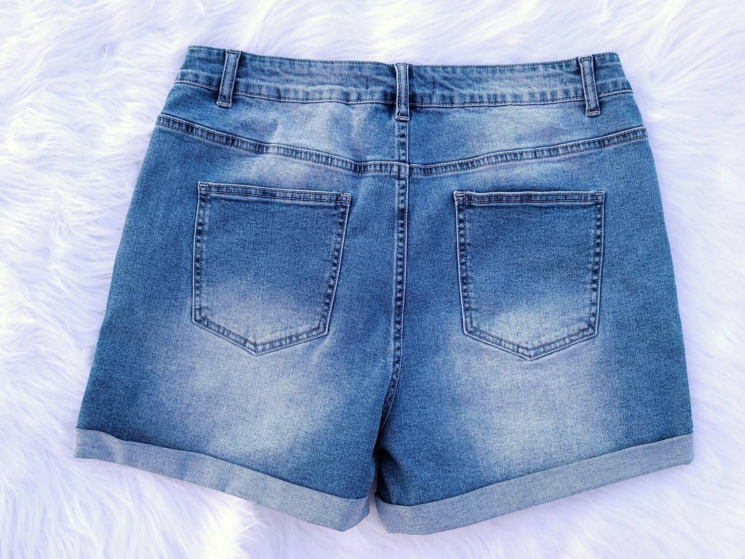 Usa Flag Denim Short In Blue, , alternate image number 5