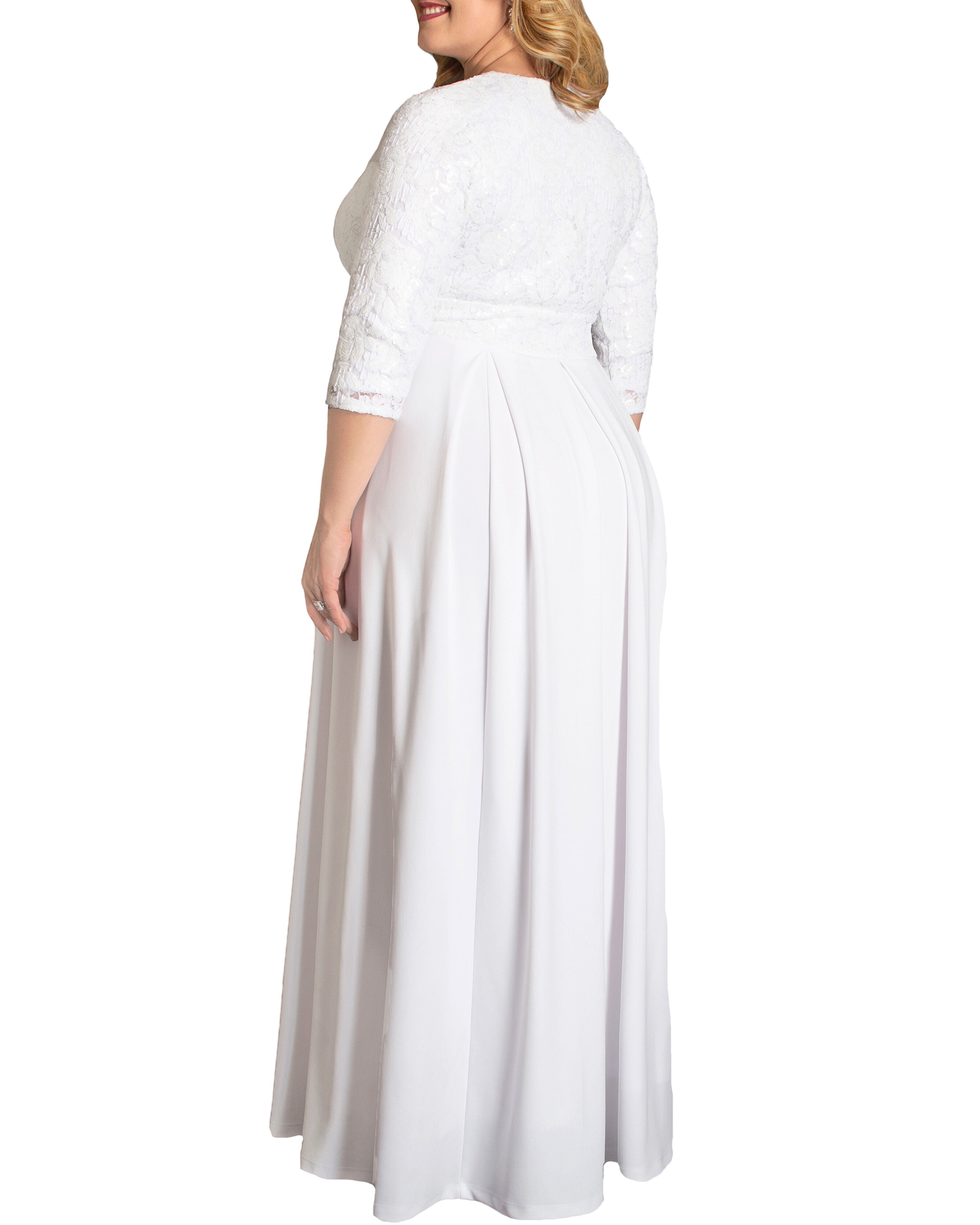 Starlight Sequined Wedding Gown, WHITE / White, alternate image number 1