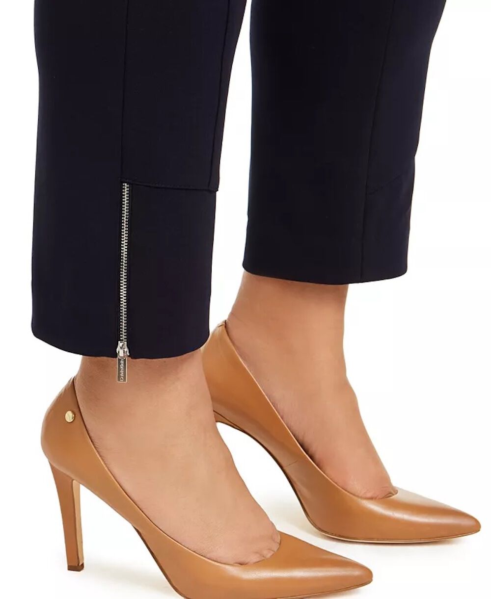 Calvin Klein Women&#39;s   Cropped Zipper-Pocket Pants Blue  18W, , alternate image number 5