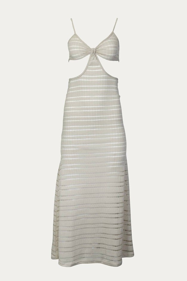 SHEER-PANELED COVERUP IN GREY, Grey / Cool Gray, alternate image number null