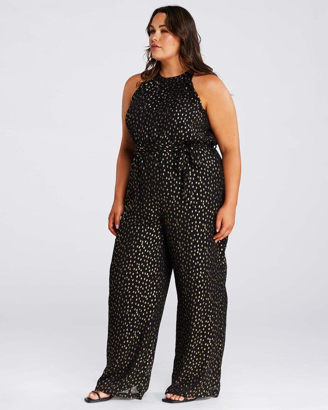 Gold Dust Jumpsuit, BlackGold / Black, alternate image number 1