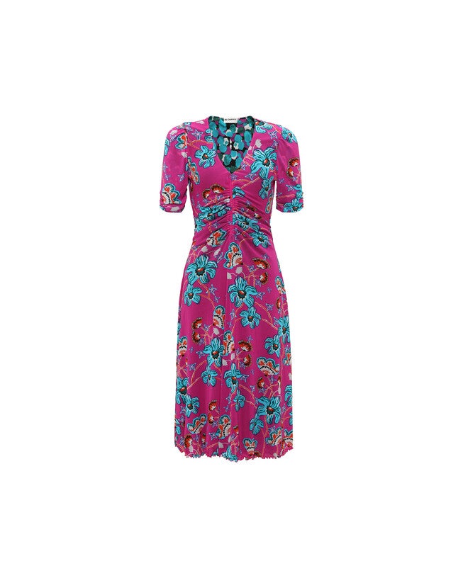 DVF KOREN REVERSIBLE DRESS, PURPLE / Purple, hi-res image number null