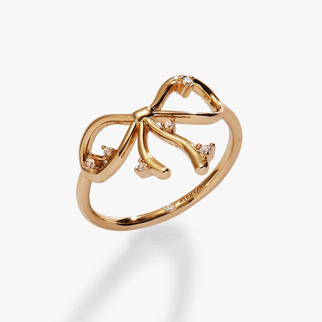 Coquette Bow Ring, Gold / Gold, alternate image number 1