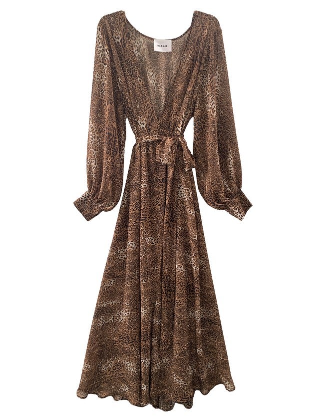 The Maxi Wrap Dress - Jaguar, JAGUAR / Brown, hi-res image number 0