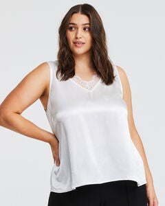 Alessandra Lace Satin Camisole Top