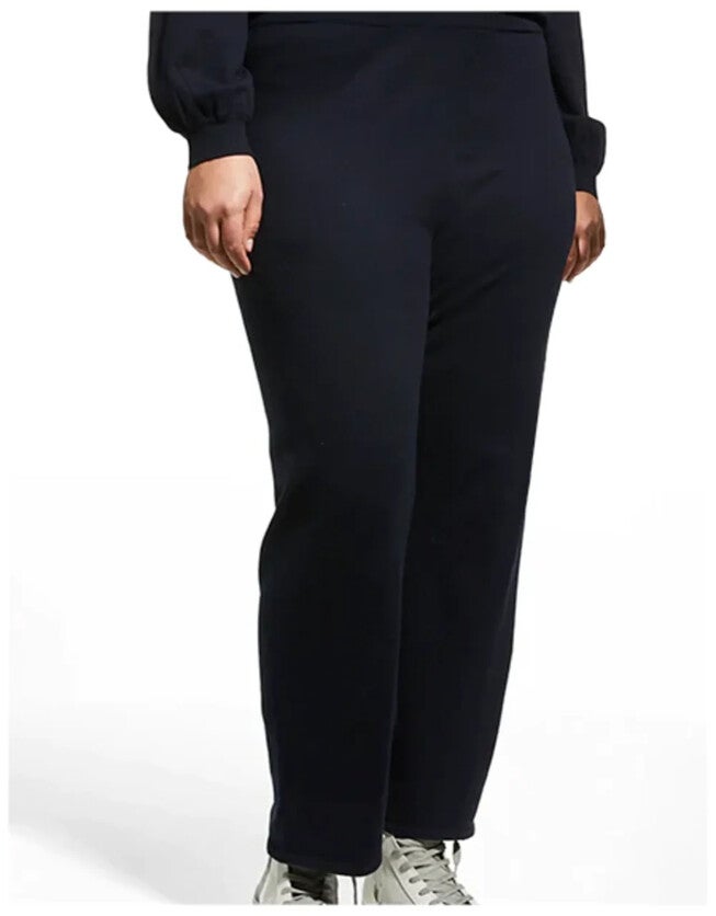 Cotton Cashmere Wide Leg Pant, NAVY / Navy, hi-res image number null