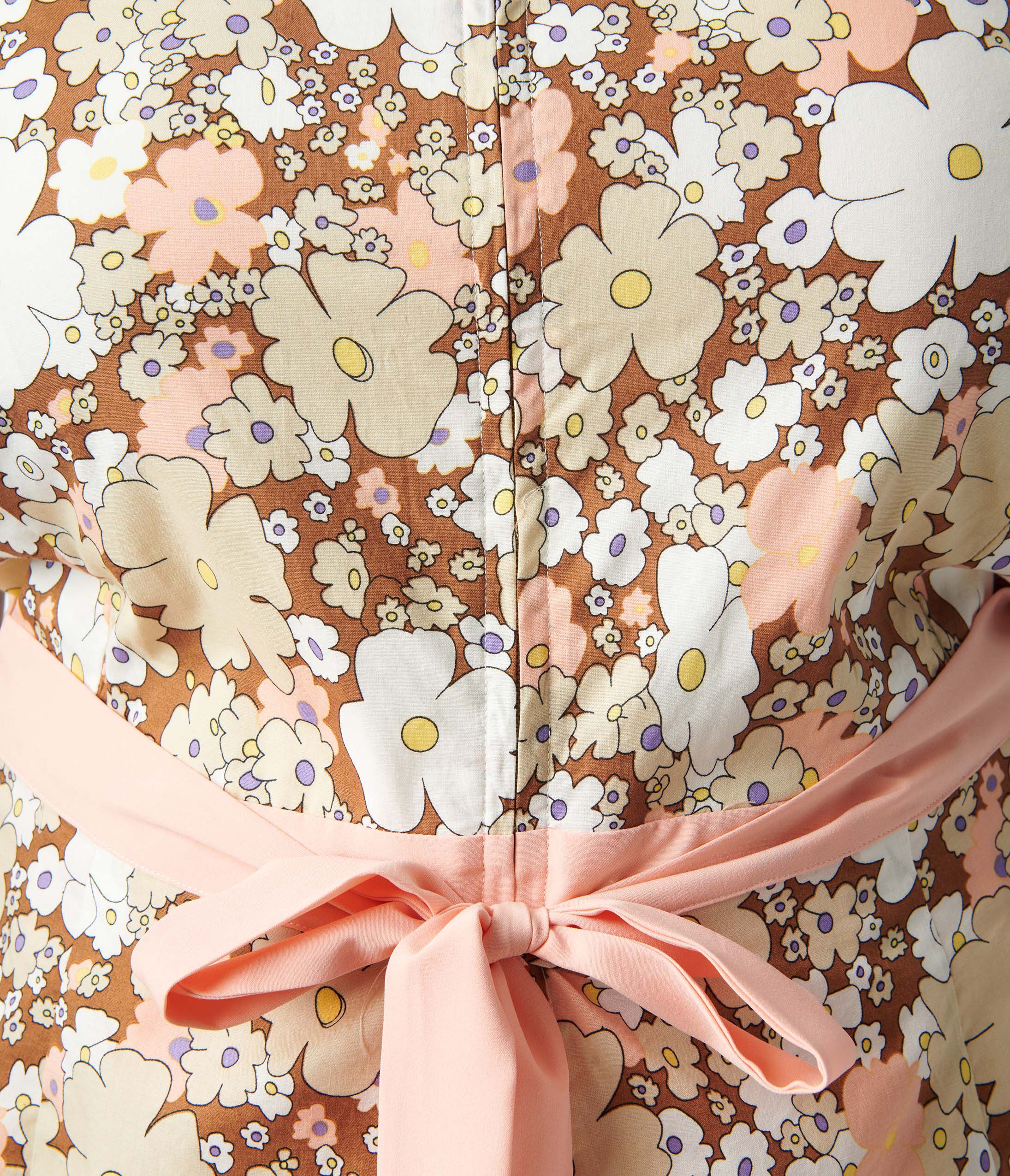 Smak Parlour Pink & Brown Floral Sweet & Sassy Skirted Romper, Brown Floral / Brown, alternate image number 3