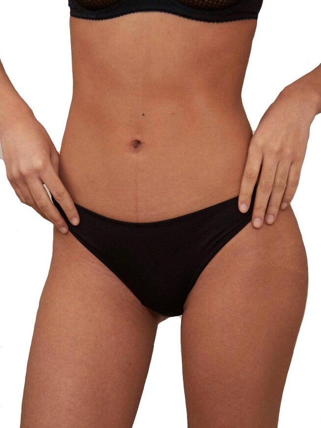 ALICE BRAZILIAN PANTY IN BLACK, Black / Black, hi-res image number null