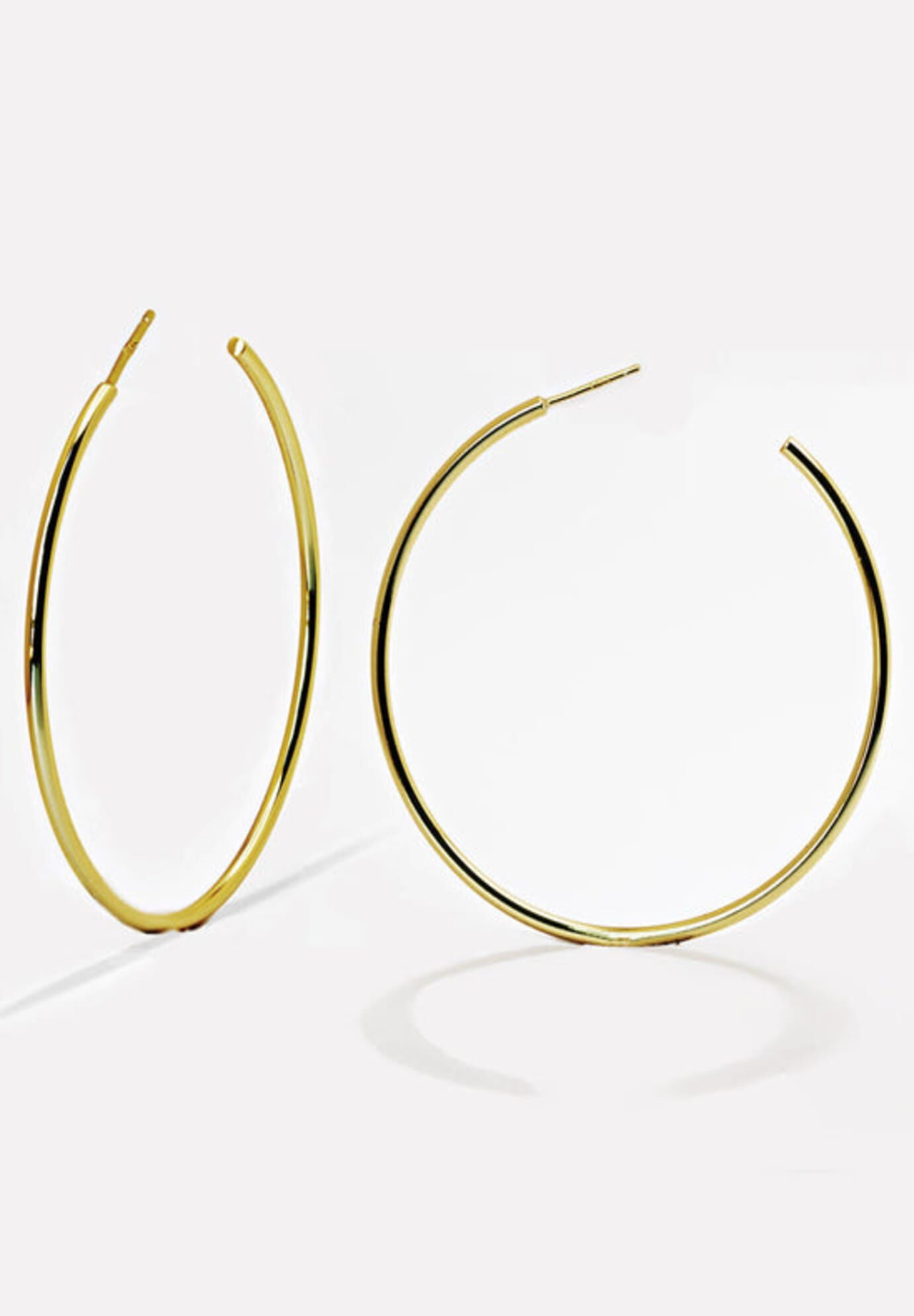 PERFECT Hoop Earrings, Silver / Silver, alternate image number 2