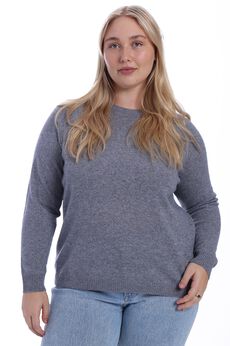 Plus Size Grey Crewneck