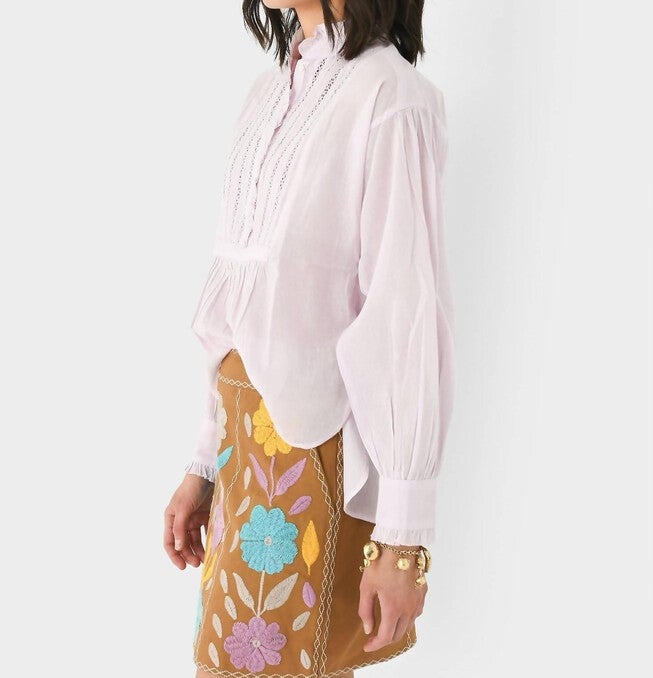 ANNA VICTORIAN BLOUSE, Lilac / Purple, alternate image number null