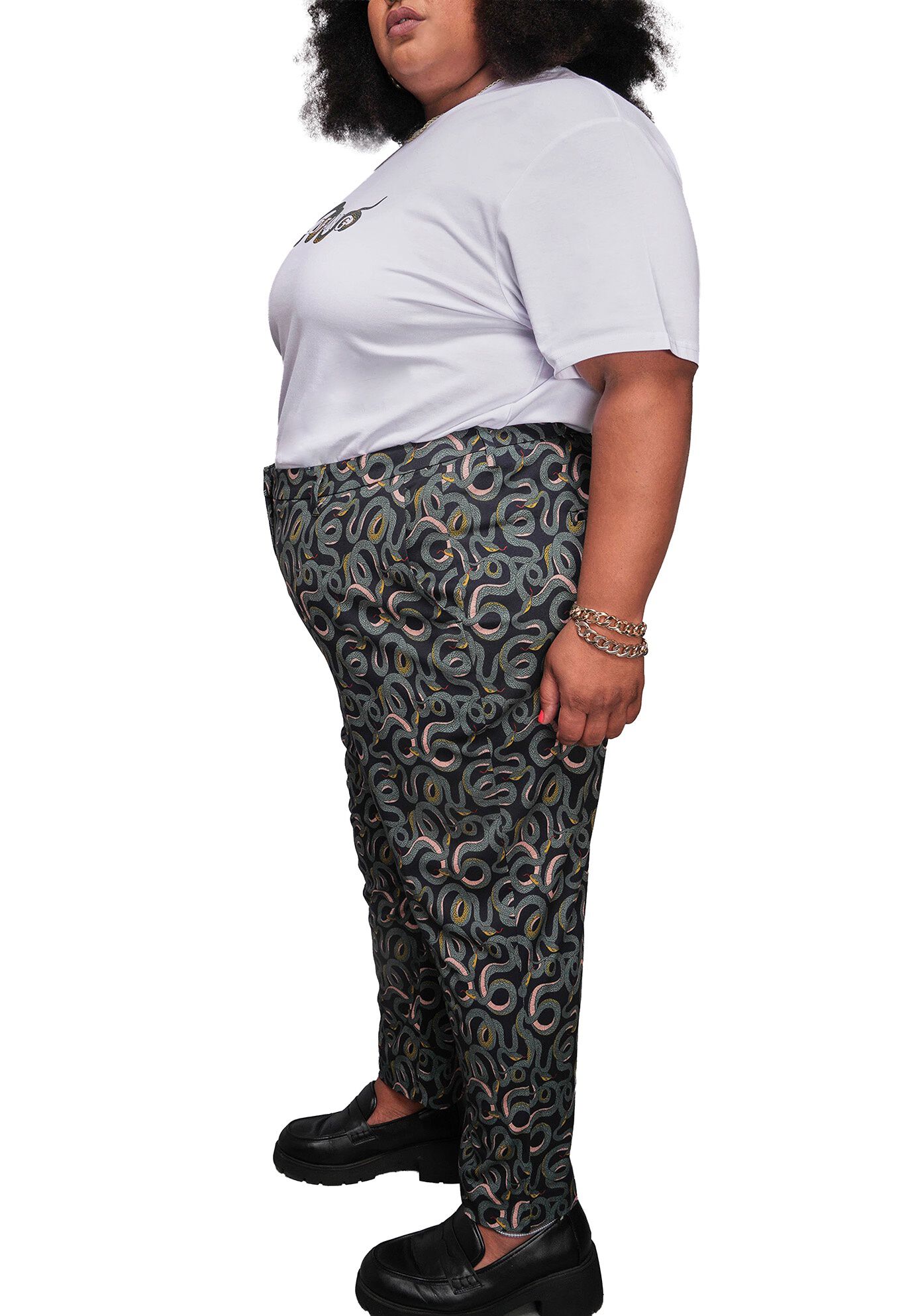 The Empower Slim Crop Pant, SERPENTINE BLACK / Black, alternate image number 1