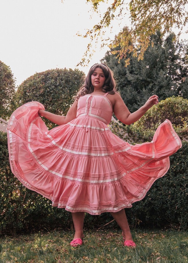 Delores Dress, Pink / Pink, alternate image number null