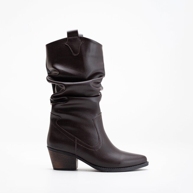 BONNIE - BROWN SLOUCH WESTERN BOOTS, BROWN / Brown, hi-res image number 0