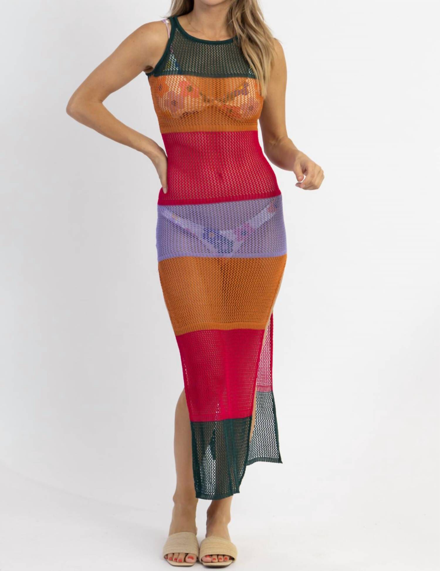 CROCHET COVERUP, Sublime Multicolor / Light Green, hi-res image number 0