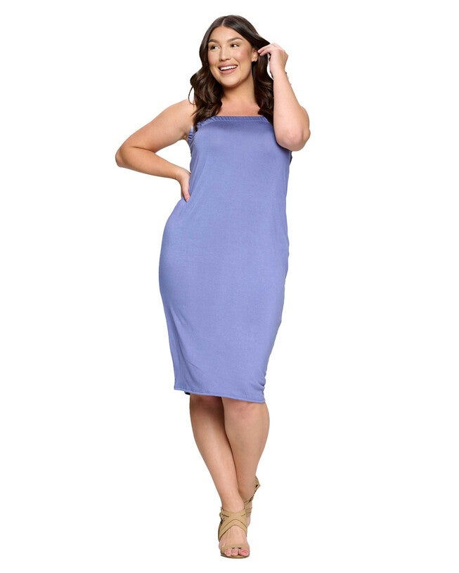 WILLOW TUBE DRESS, Denim / Cornflower Blue, hi-res image number 0