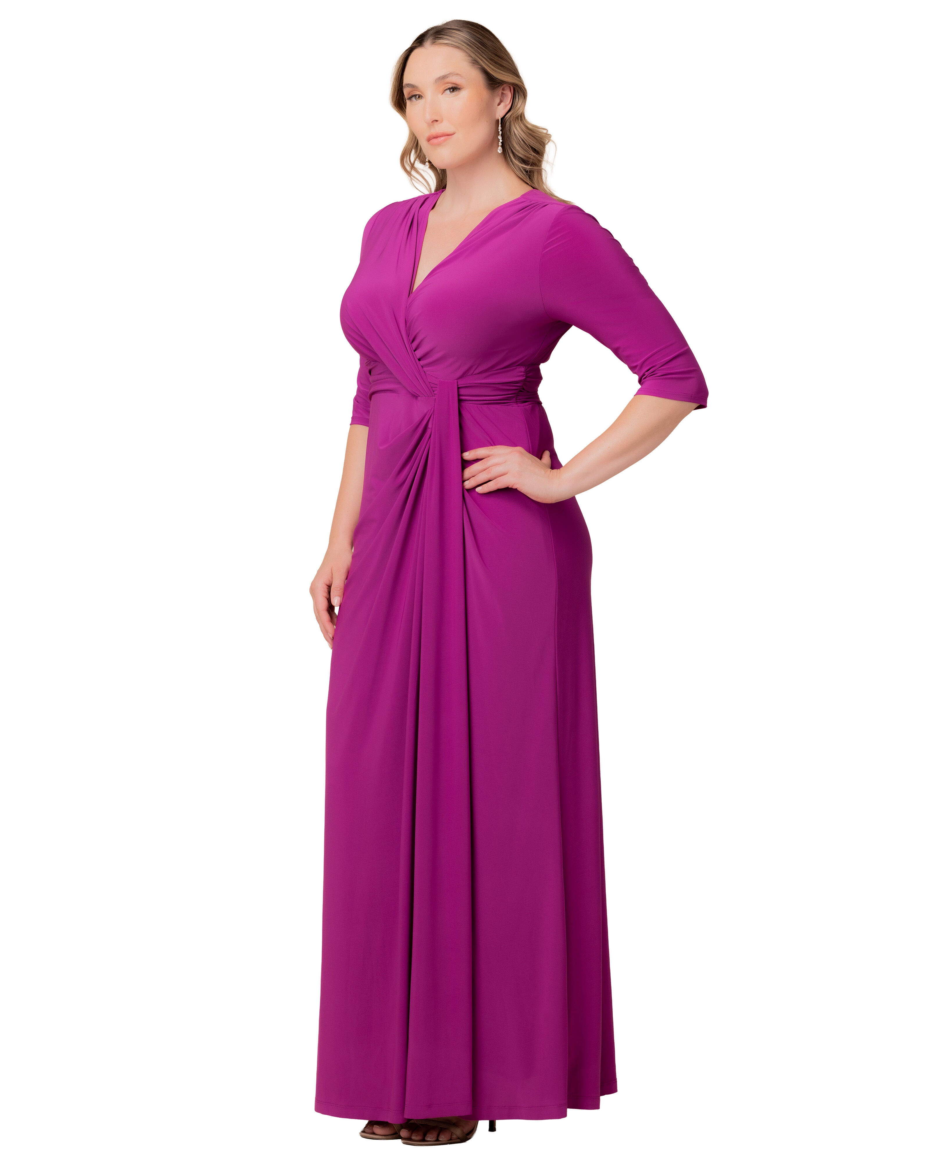 Evening Romance Gown, MAGENTA / Magenta, alternate image number 3