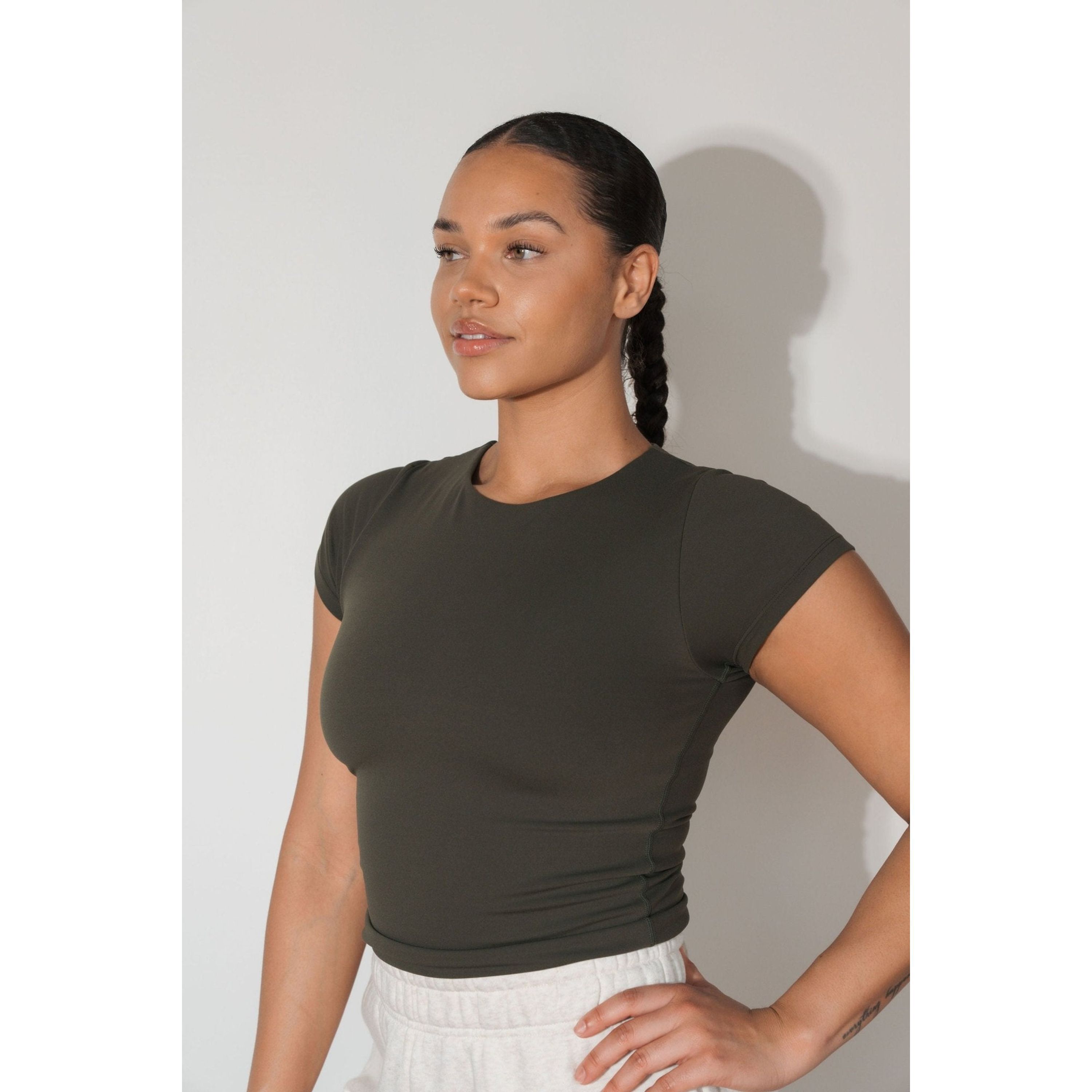 Cloud II Crew Tee, Olive / Olive Green, alternate image number 2