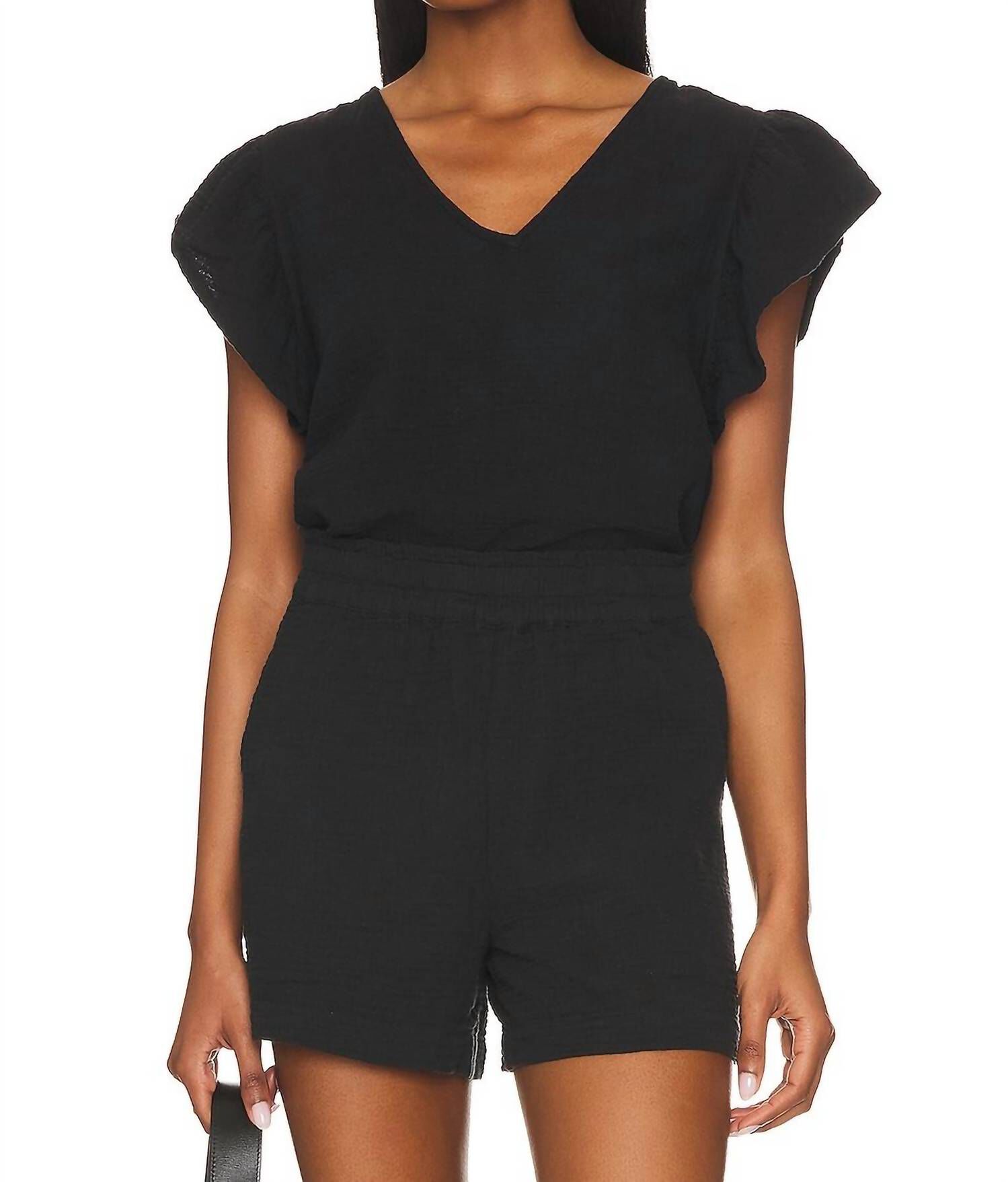 LELA TOP IN BLACK, Black / Black, hi-res image number 0