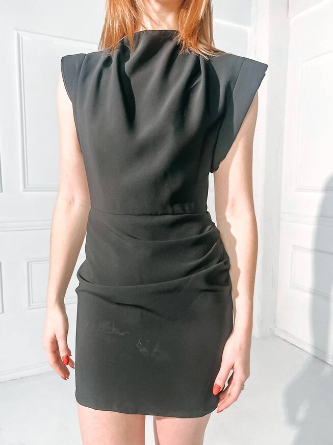 EDRINA DRESS IN BLACK, Black / Black, alternate image number null