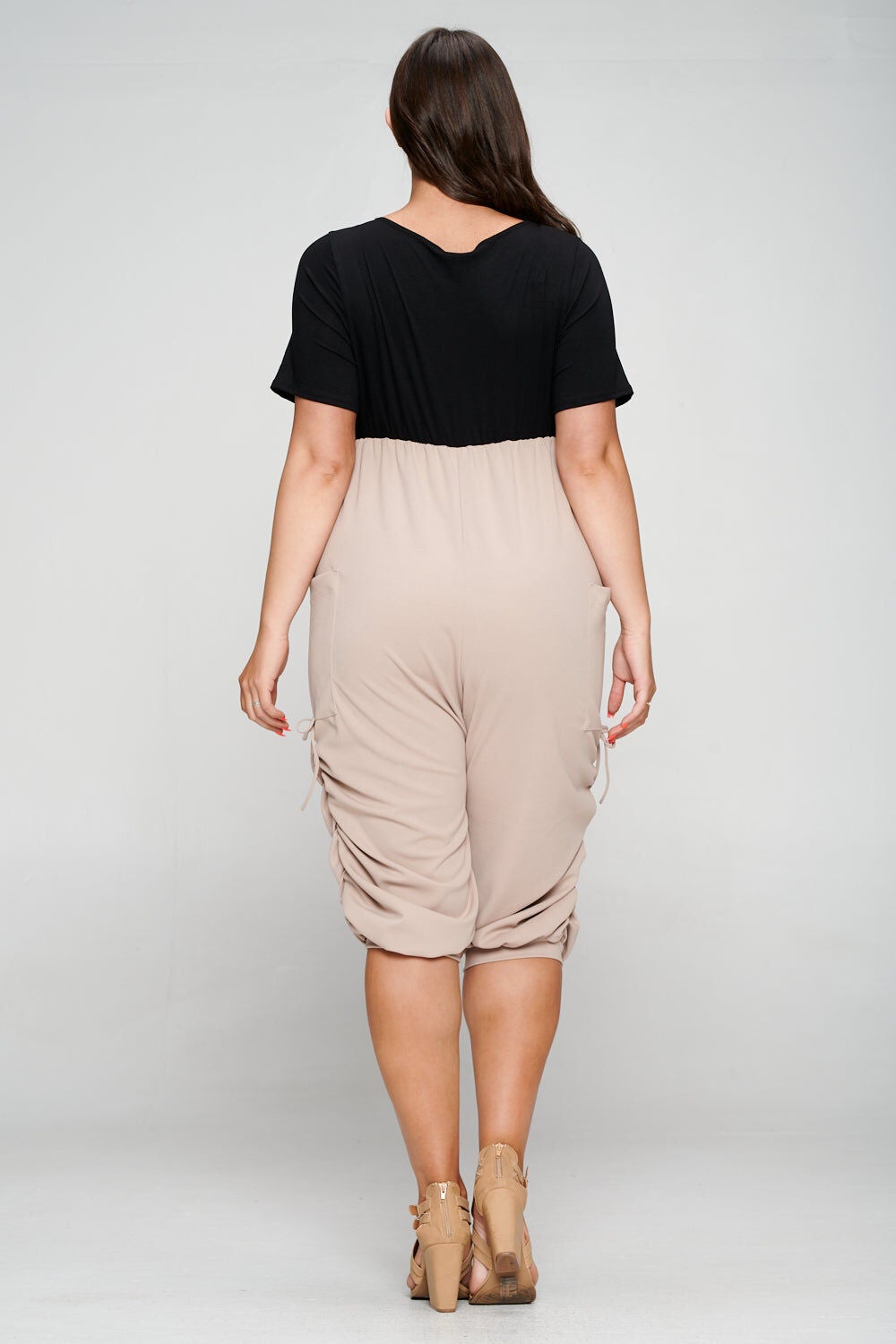 ELIZA COLORBLOCK JUMPSUIT, BlackMushroom / Black, alternate image number 1