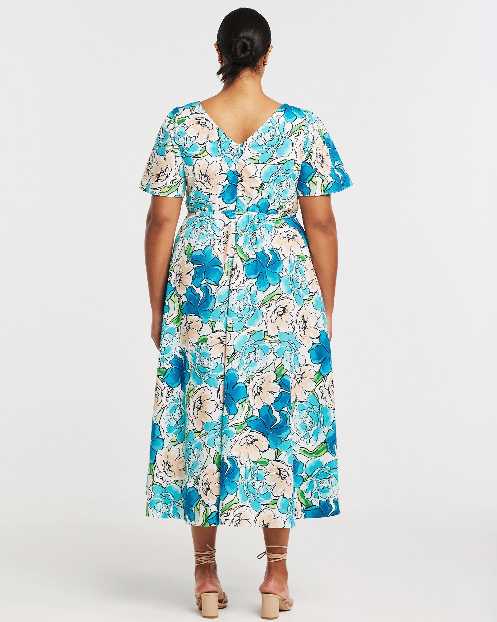 Nadja Midi Dress, Print / Light Blue, alternate image number 4