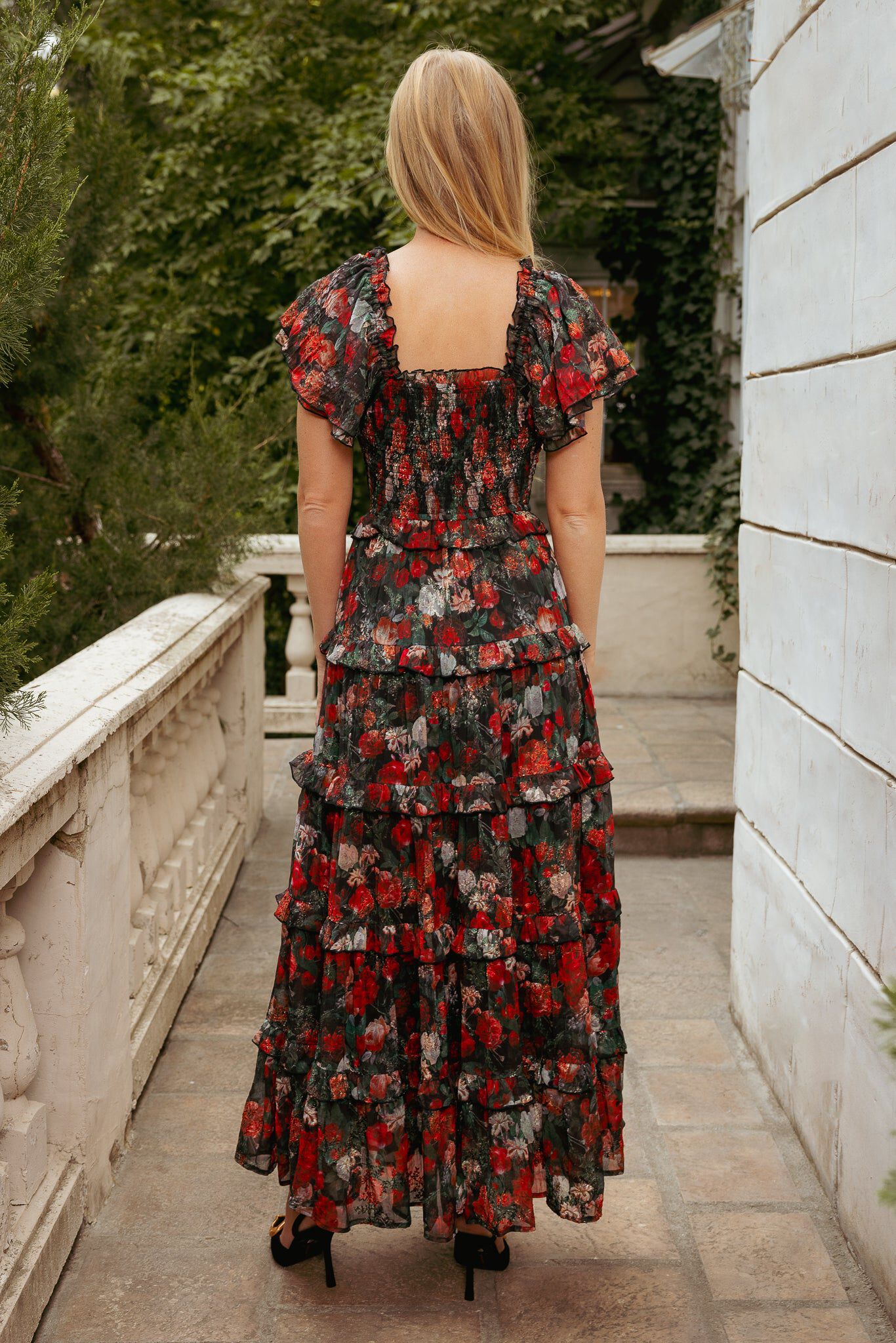 Winnie Dress, Midnight Rose / Black, alternate image number 6